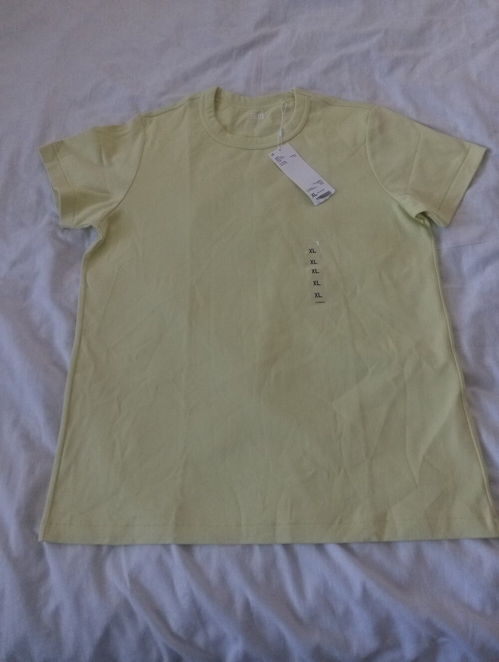 Uniqlo Women's Short Sleeve Crew Tee - Pale Yellow